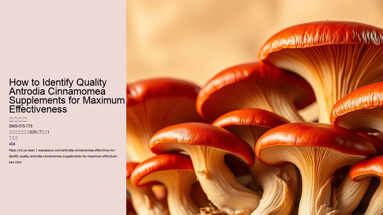 How to Identify Quality Antrodia Cinnamomea Supplements for Maximum Effectiveness